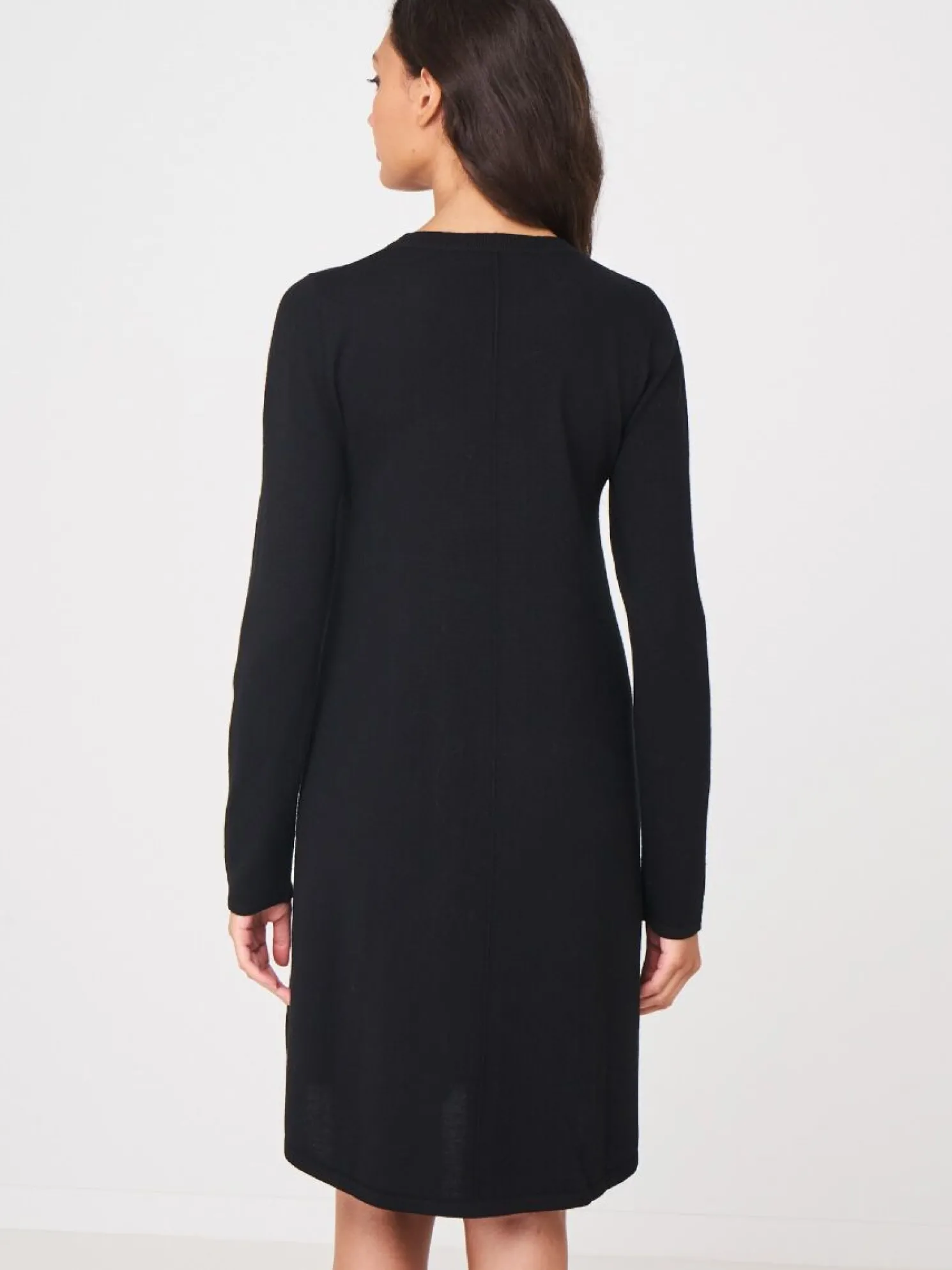 Gebreide A-Lijn Jurk Van Merinowol