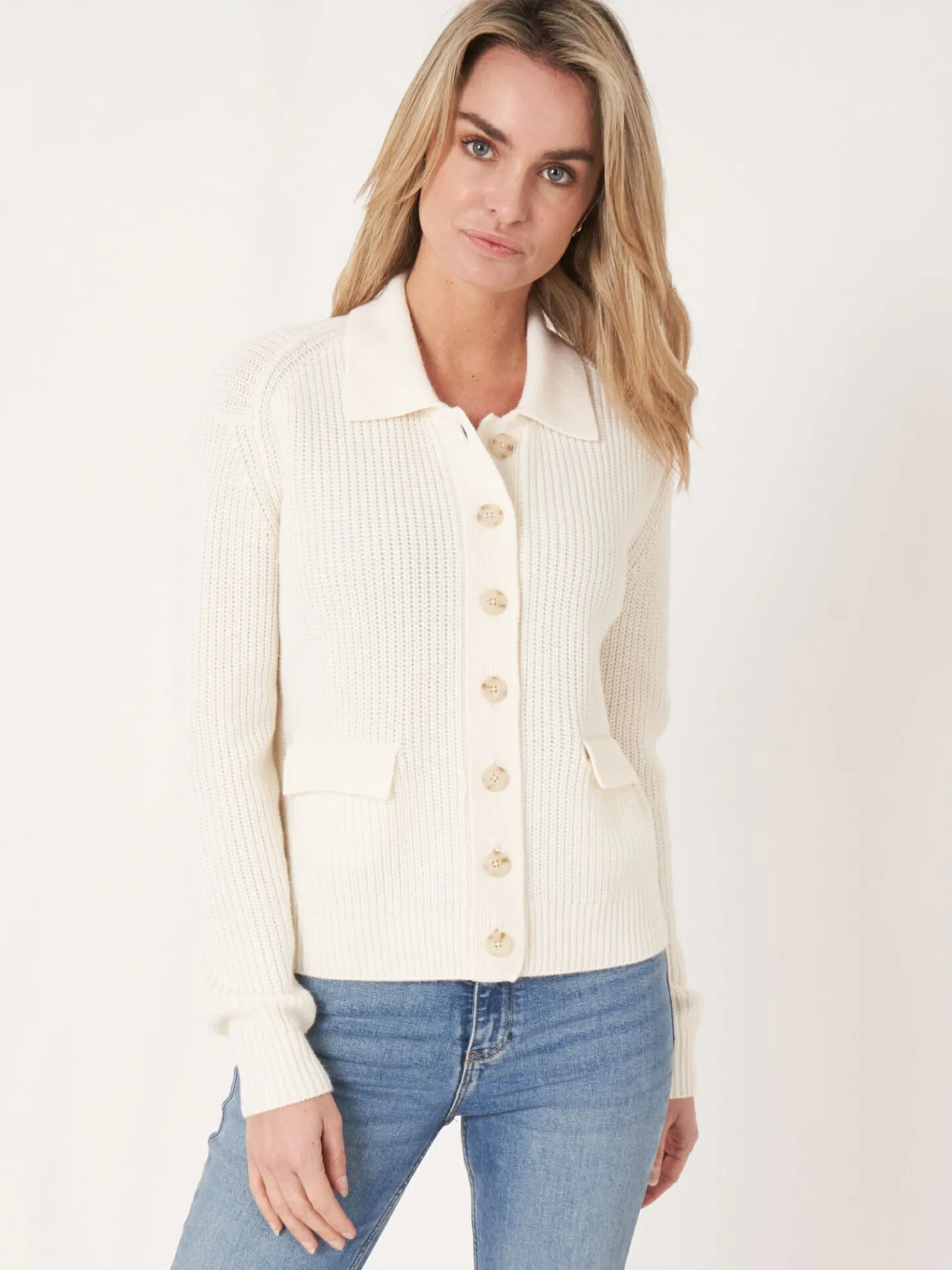 Geribd Vest Met Polokraag Van Merinowol