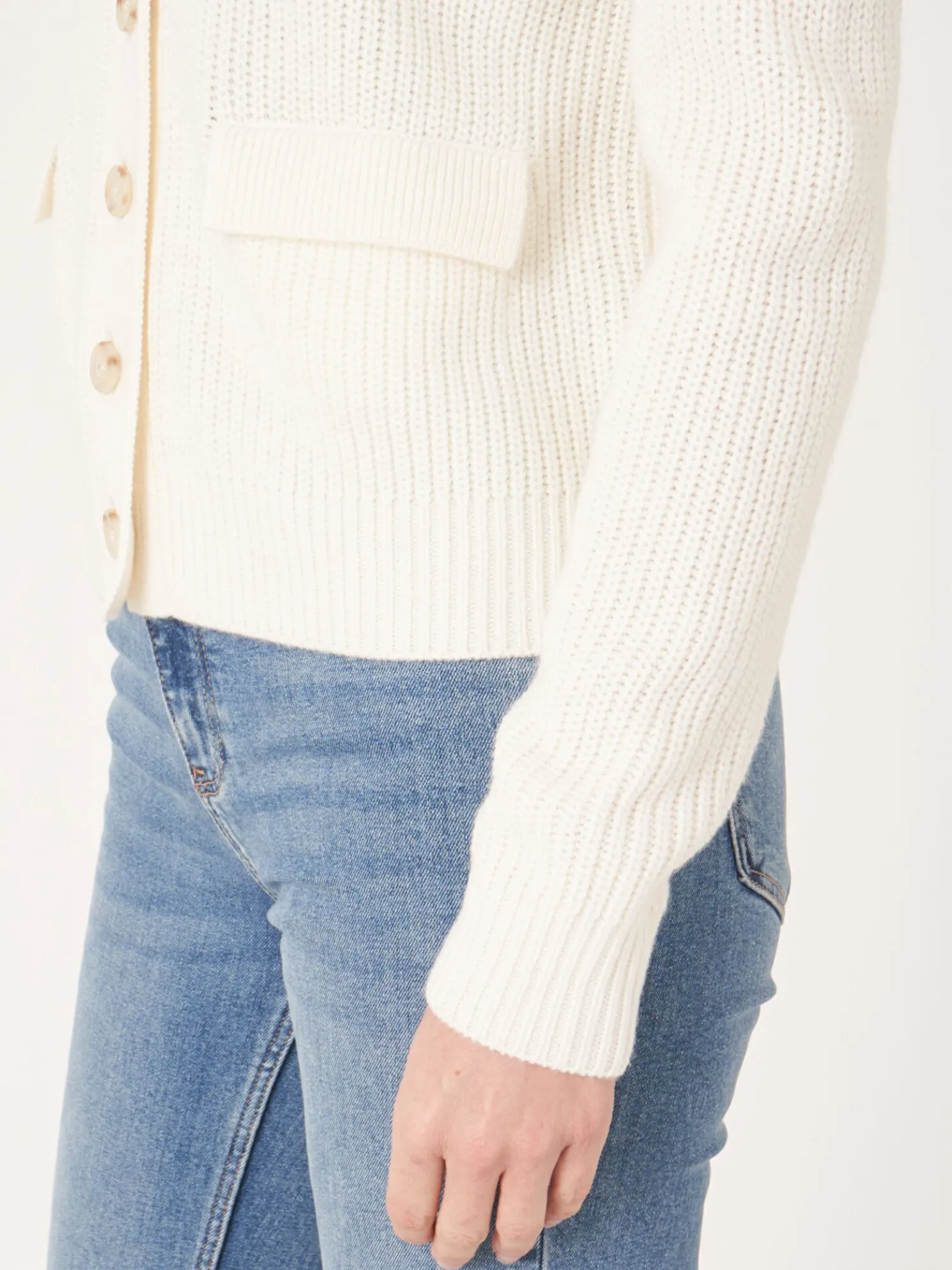 Geribd Vest Met Polokraag Van Merinowol