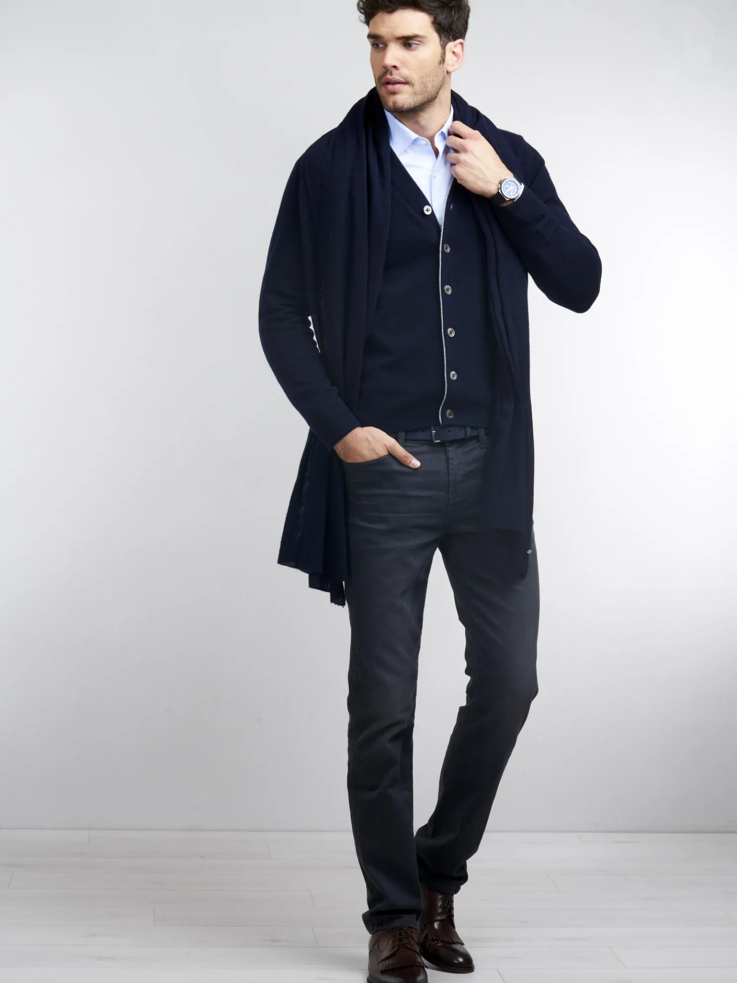 Heren-Vest Met V-Hals Van Cashmere