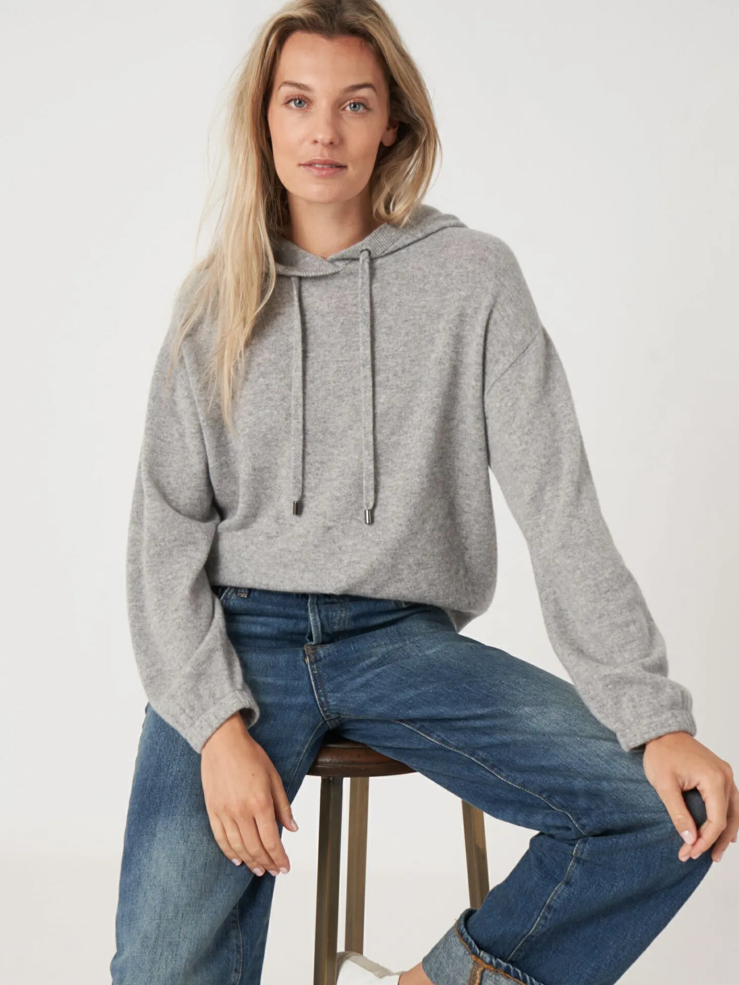 Hoodie Met Pofmouwen Van Biologisch Cashmere