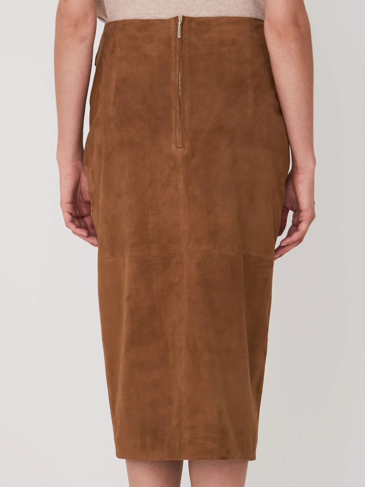 Leren Overslagrok Met Strik