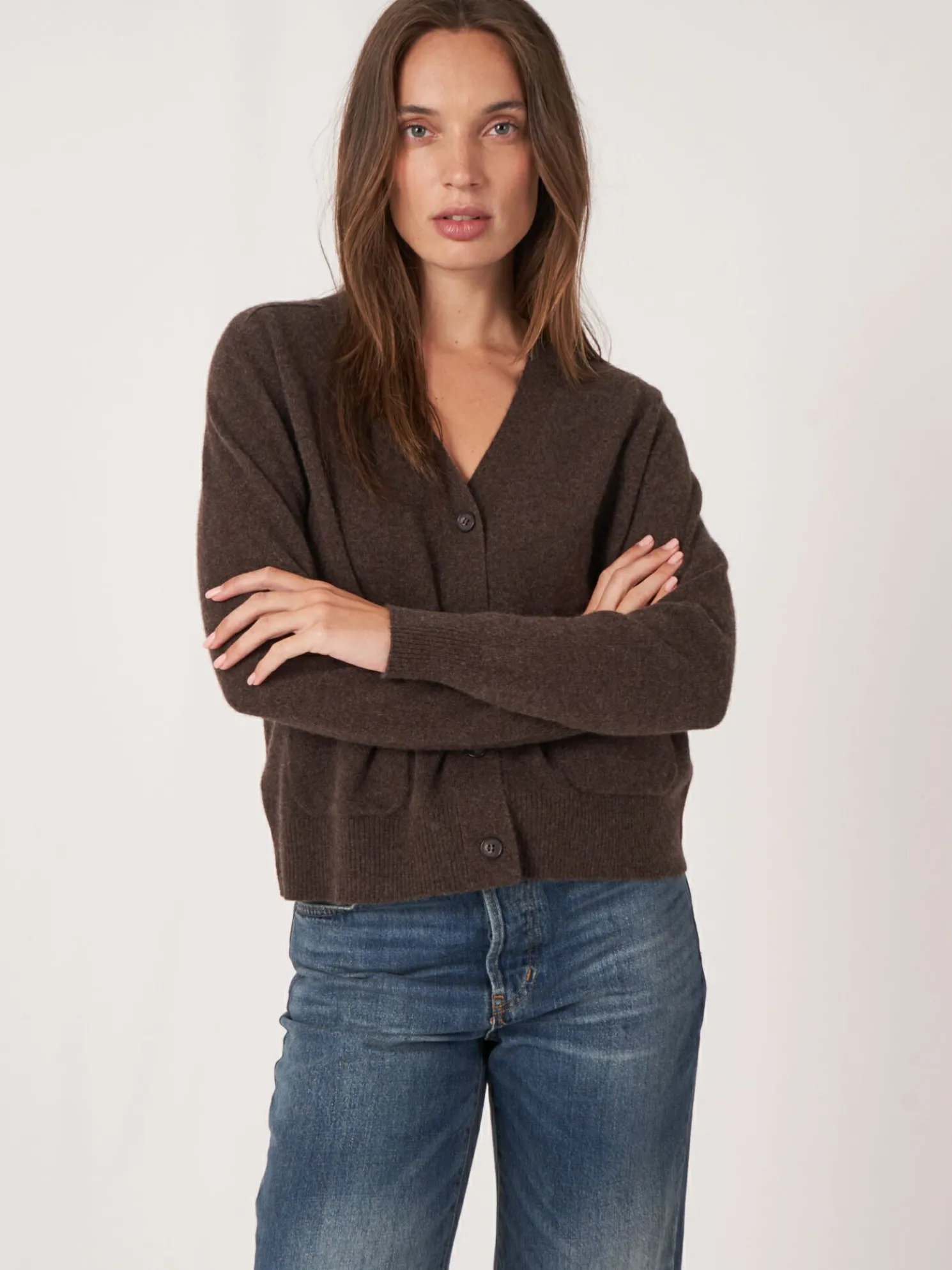 Licht En Zacht Cashmere Vest Met Zakken