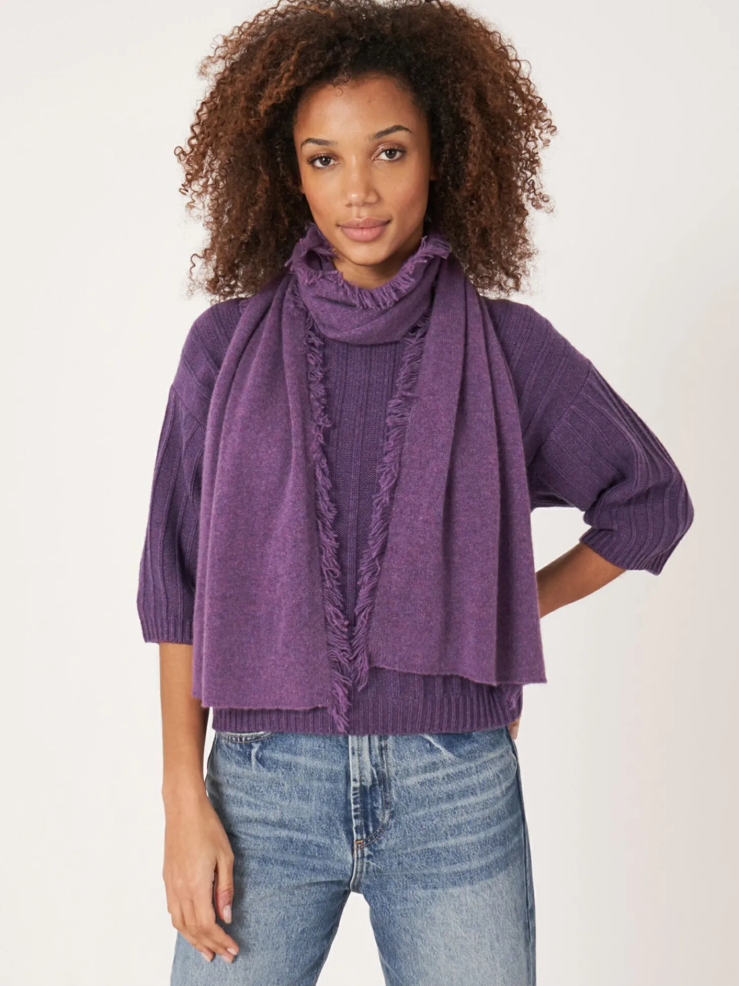 Sjaal Met Franjes Van Biologisch Cashmere