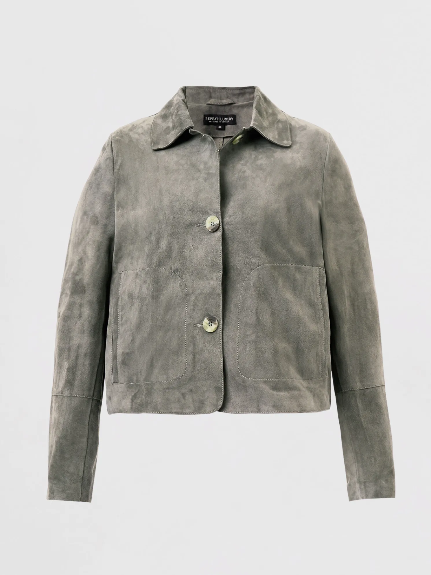 Suede Jasje Met Knopen