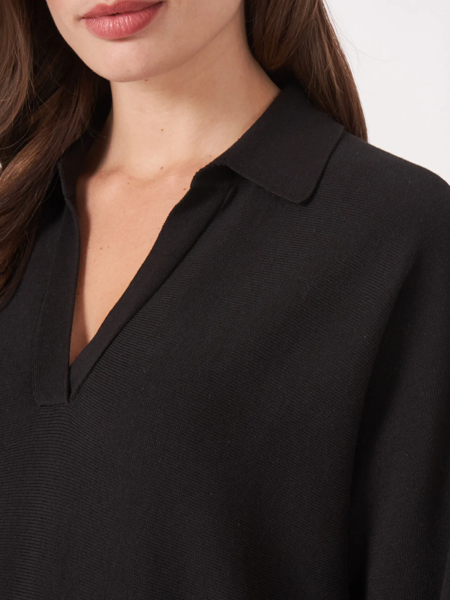 Trui Van Katoenmix Met Polokraag