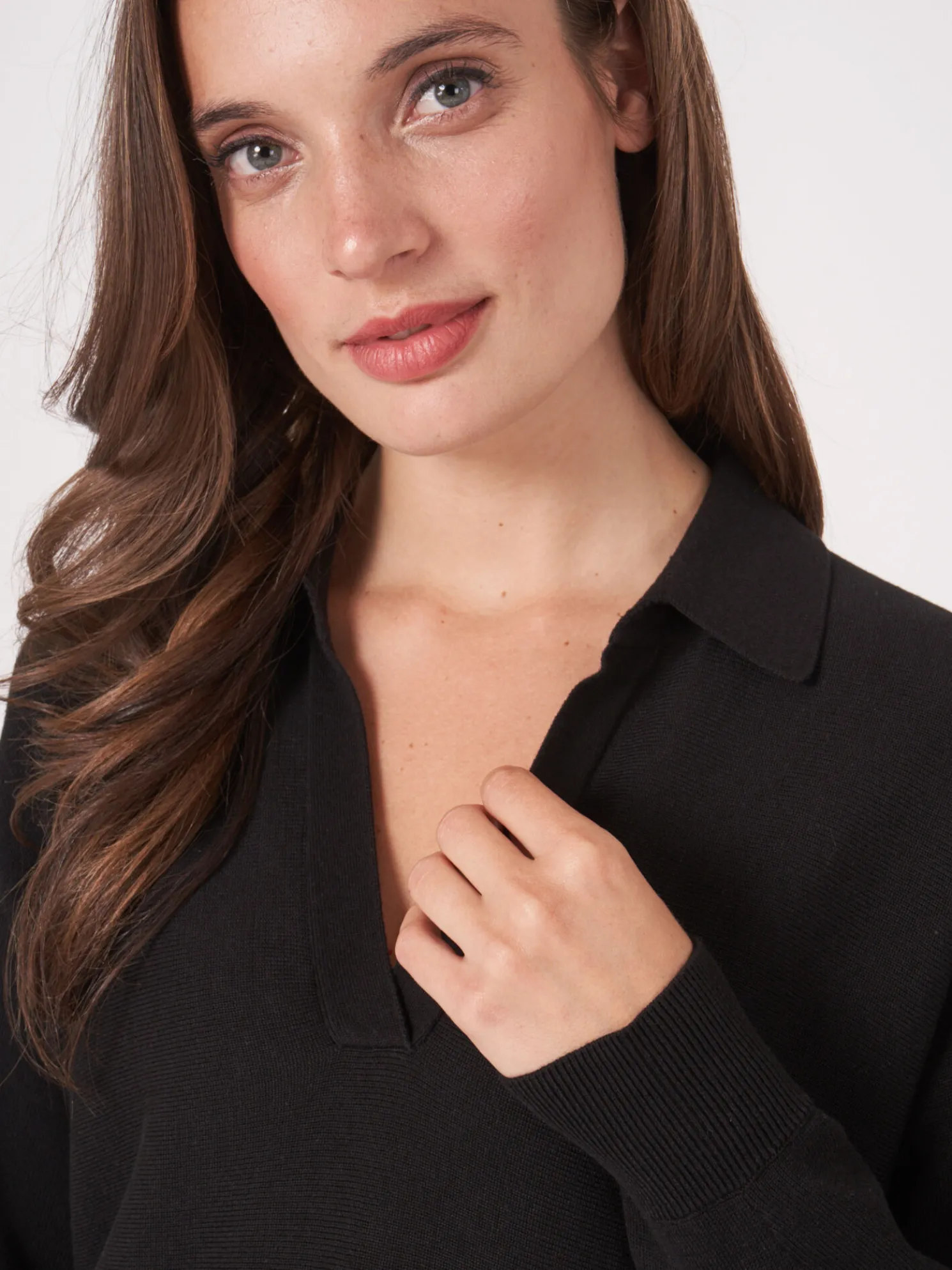 Trui Van Katoenmix Met Polokraag